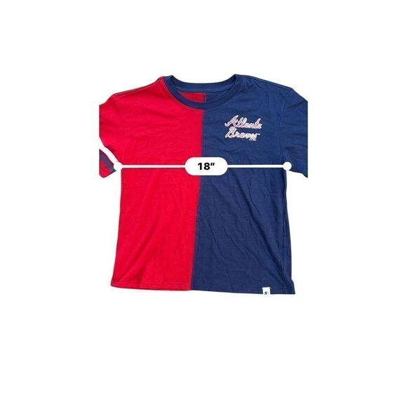 Atlanta Braves Starter Women's Power Move T-Shirt - Navy/Red Large - Picture 7 of 7